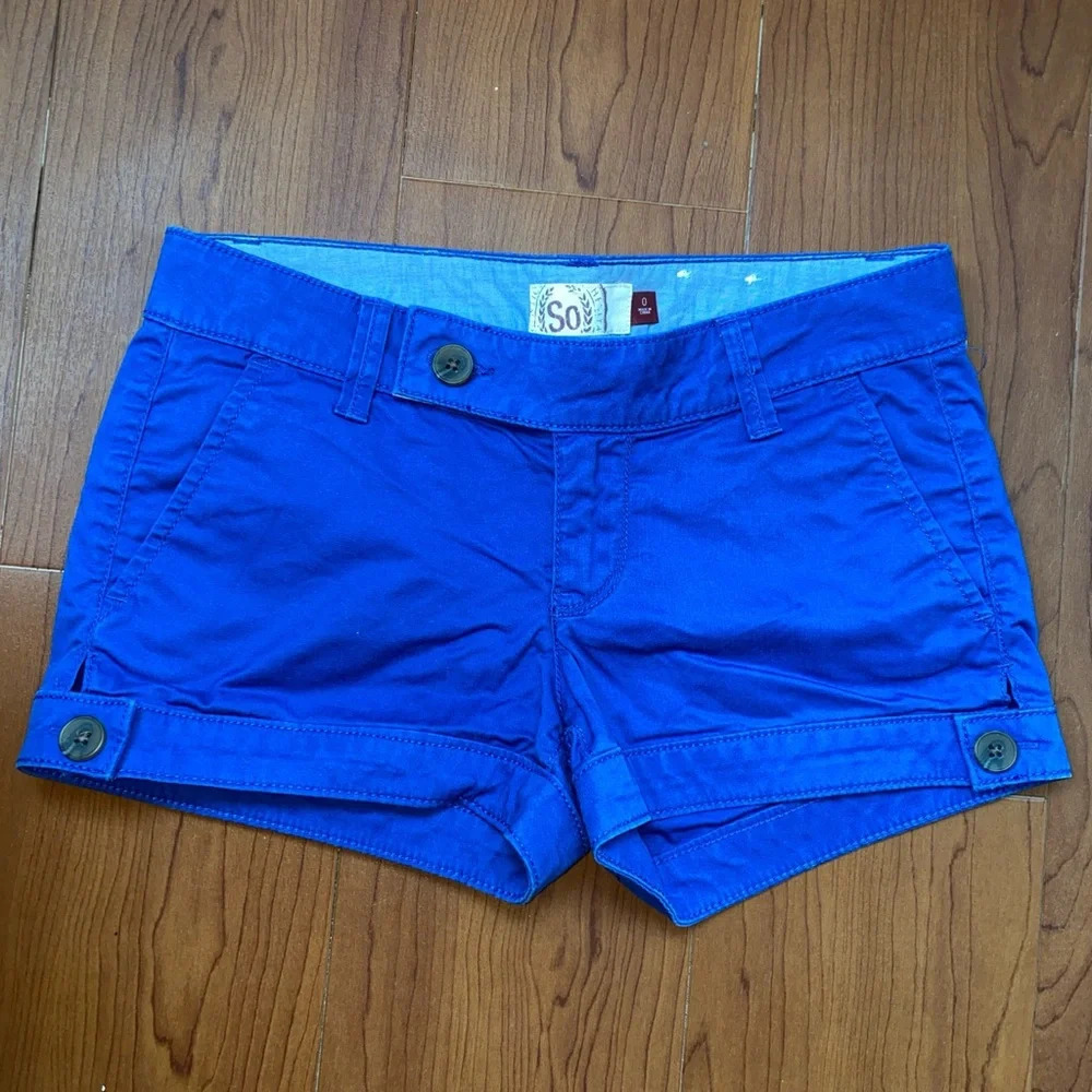 Blue short shorts